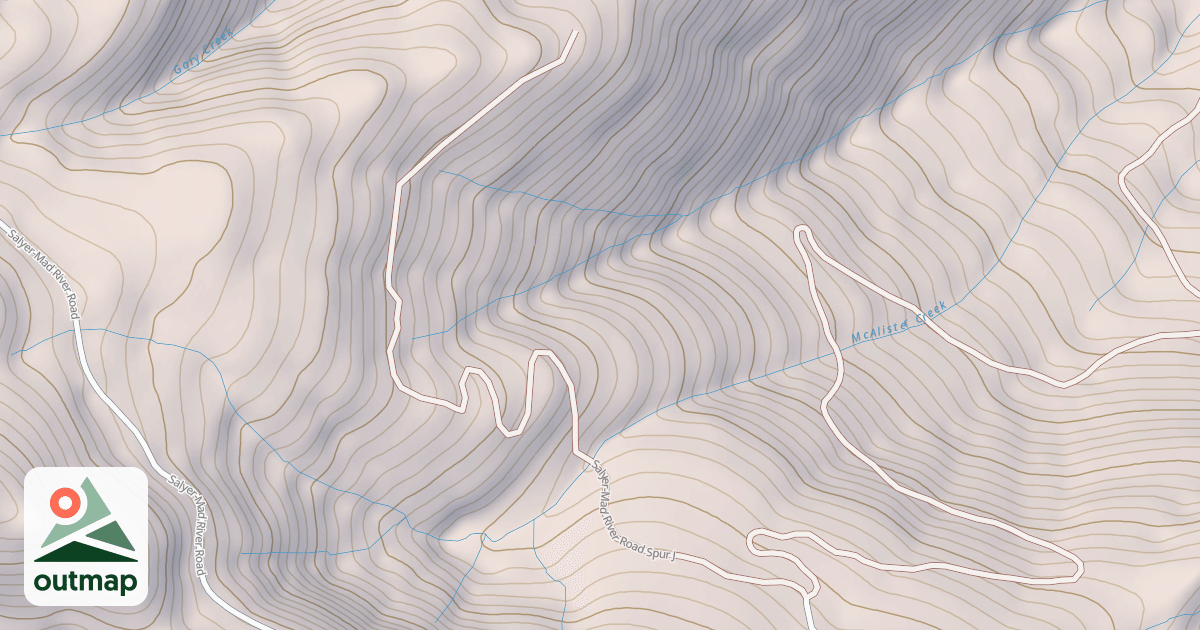 Map of SALYER - MAD RIVER