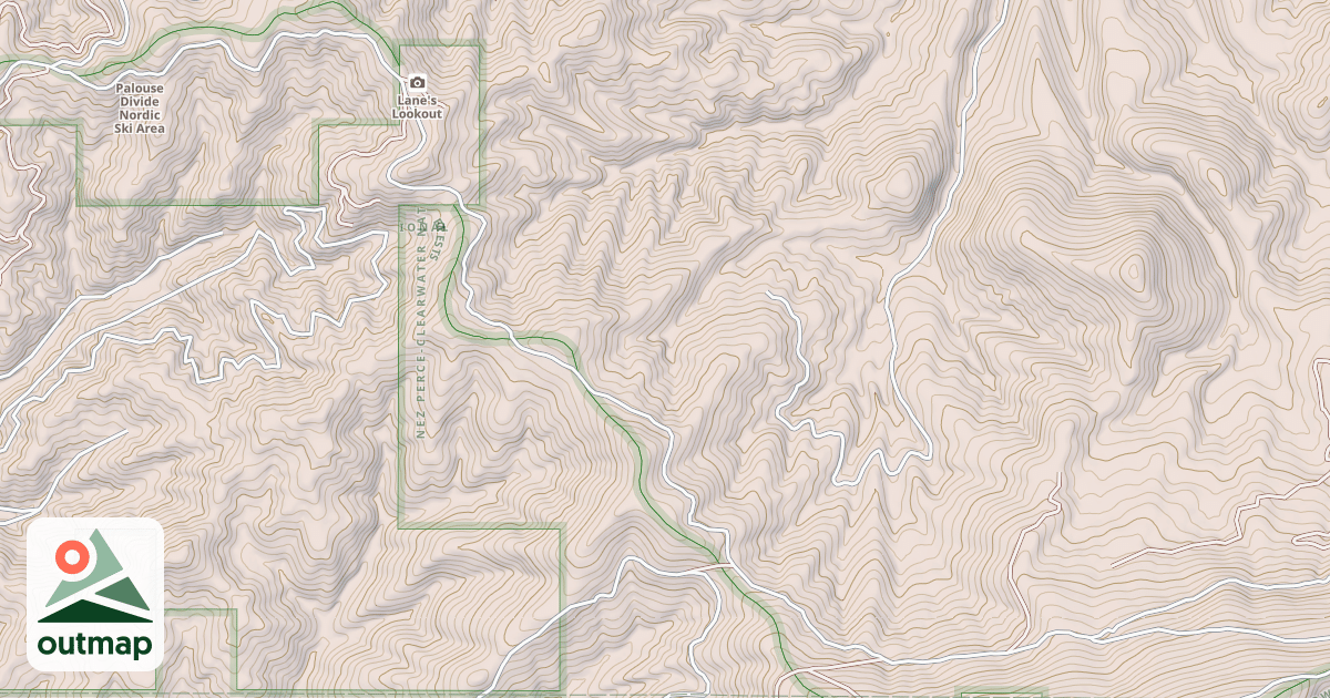Map of PALOUSE DIVIDE