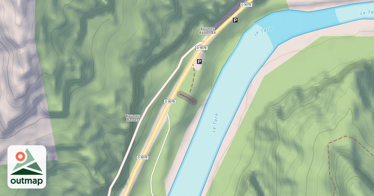 Map of Baumes Basses E1