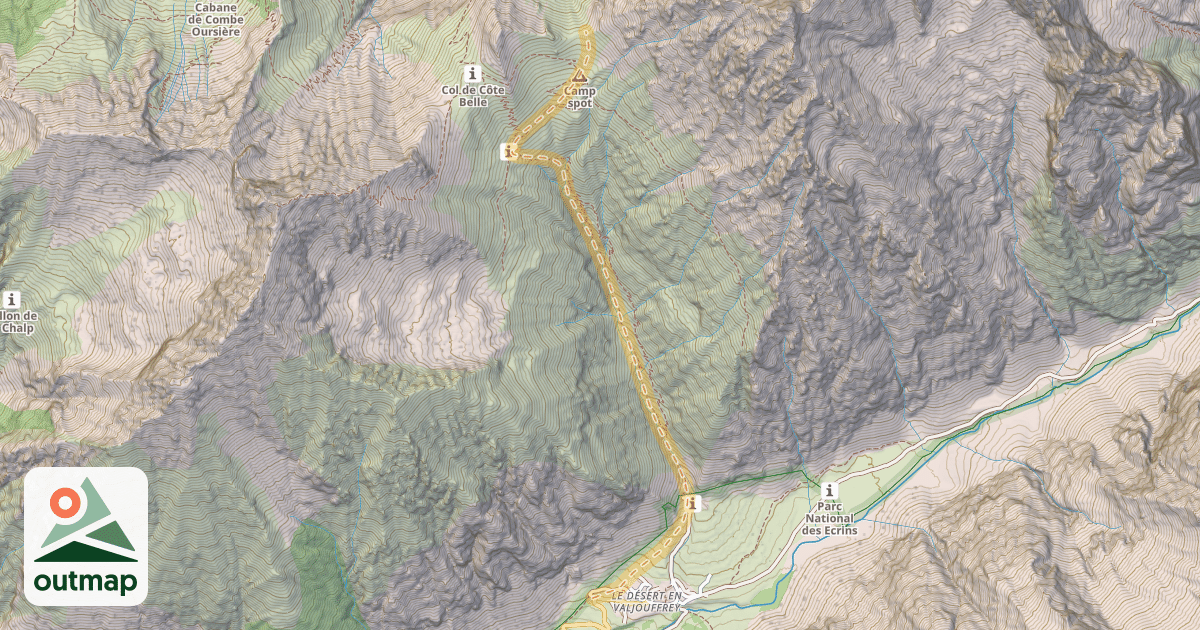 Map of Col des Marmes — Désert-en-Valjouffrey