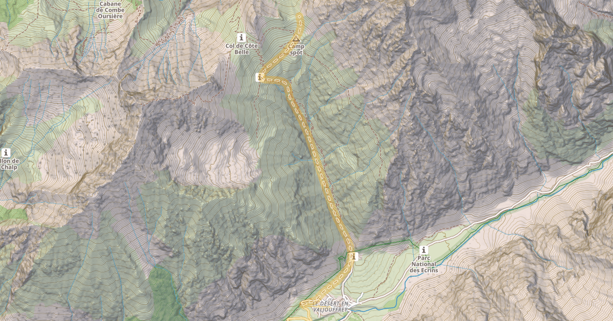 Map preview of Col des Marmes — Désert-en-Valjouffrey
