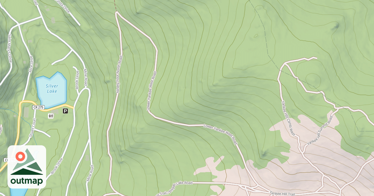 Map of LOWER YANKEE WEST