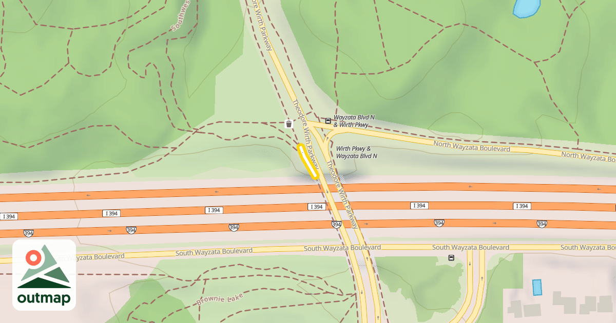 Map of Wirth Parkway Bike Path