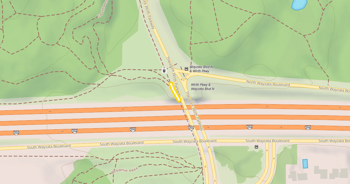 Map preview of Wirth Parkway Bike Path