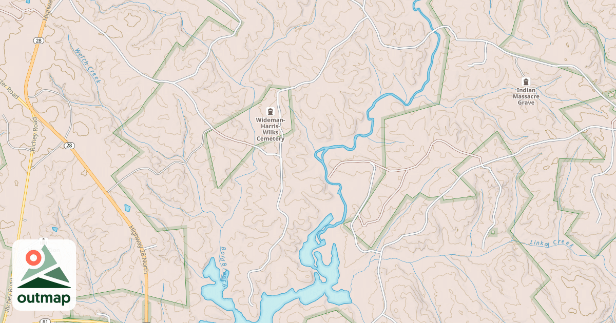 Map of BOLD CREEK