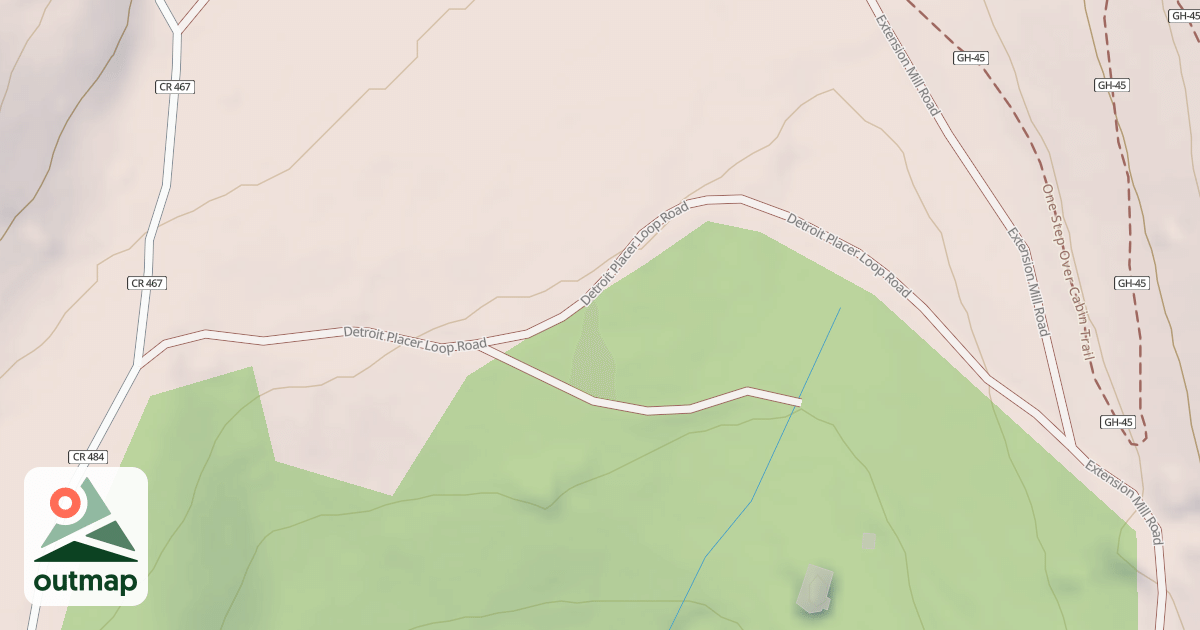 Map of DETROIT PLACER LOOP/CR 483