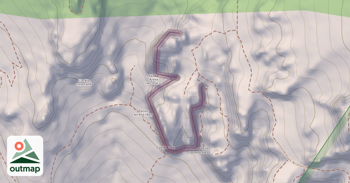 Map of Climbing Crag
