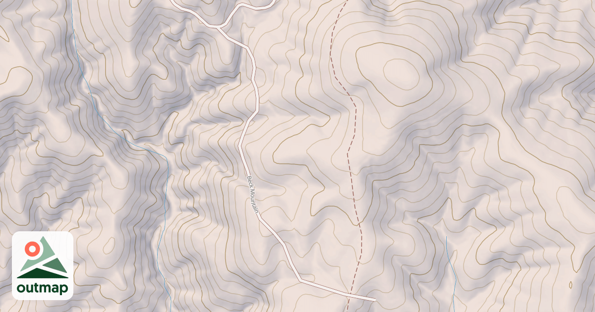 Map of BECK MOUNTAIN