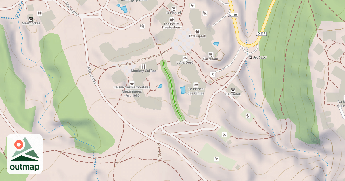 Map of Arc 1950
