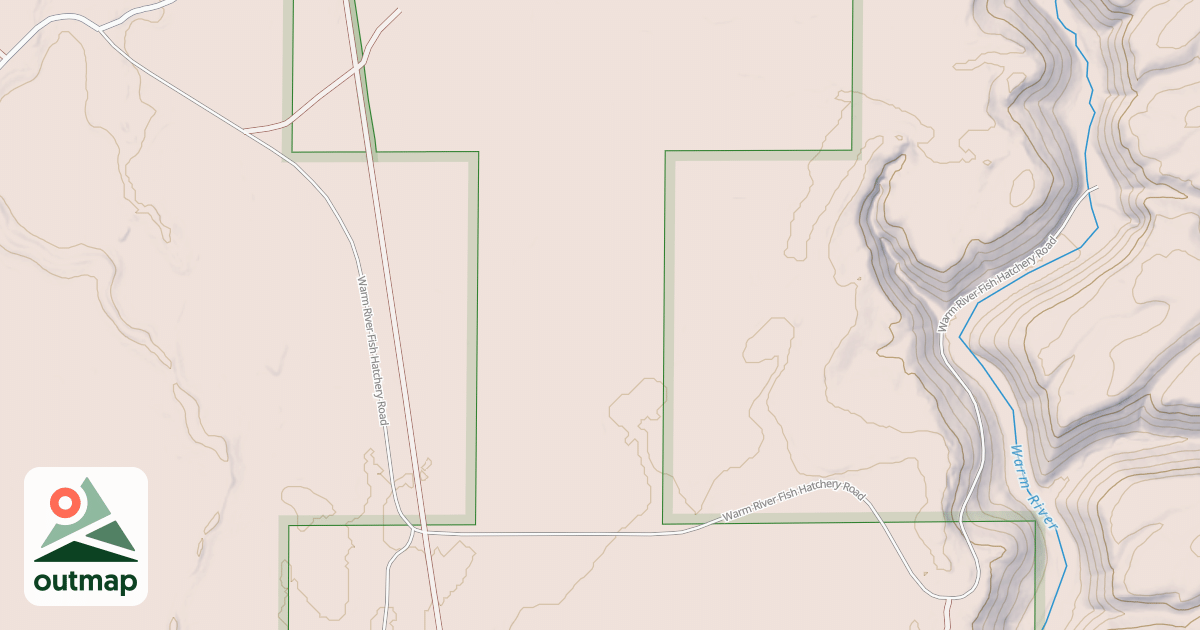 Map of WARM RIVER SPRINGS