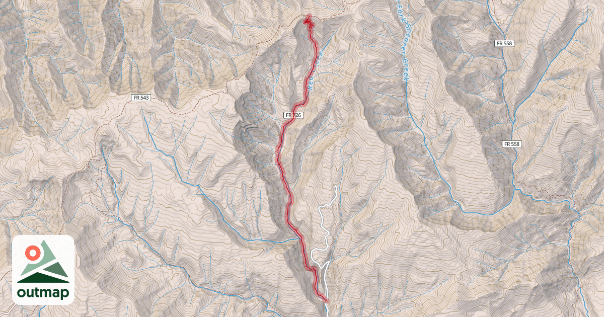 Map of Red Creek Trail