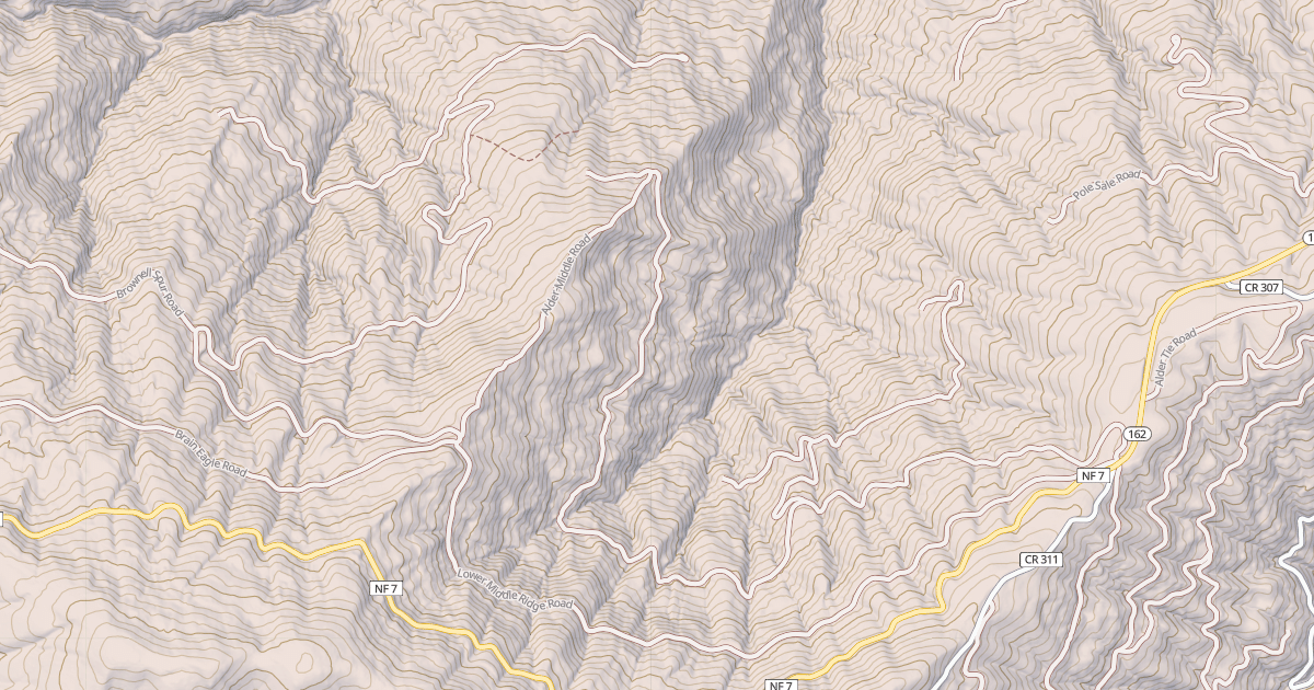 Map preview of LOWER MIDDLE RIDGE