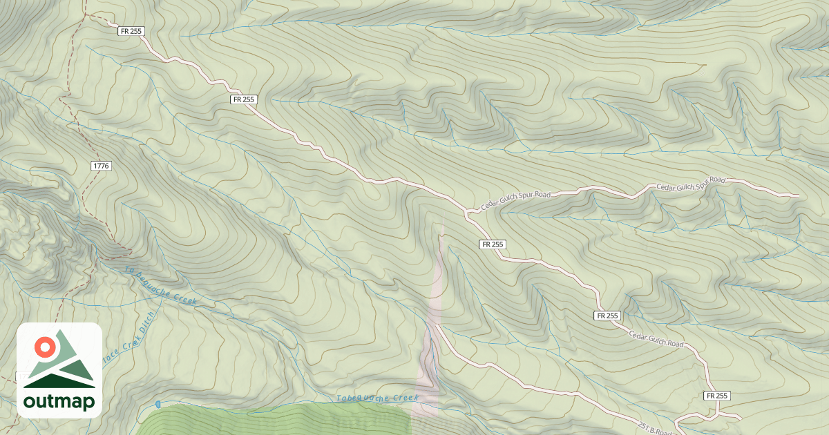 Map of CEDAR GULCH