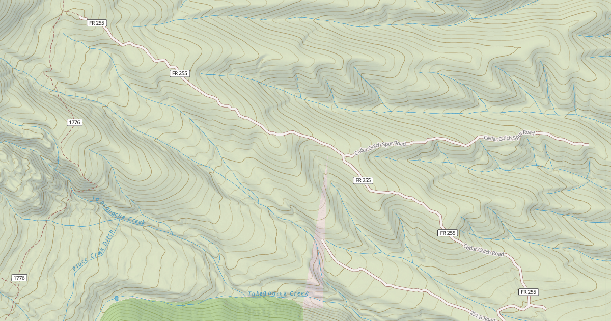 Map preview of CEDAR GULCH