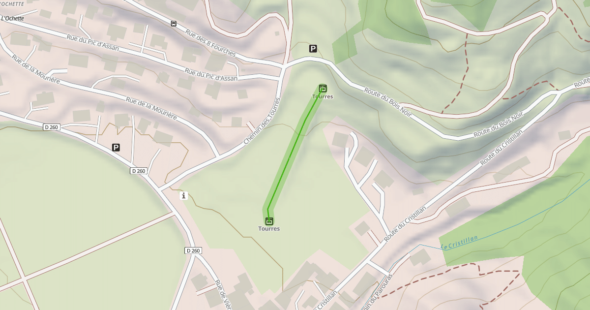 Map preview of Les Tourres