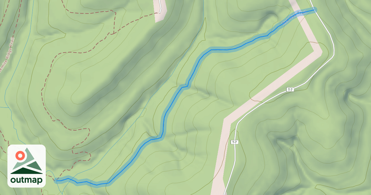 Map of Red Oak Trail