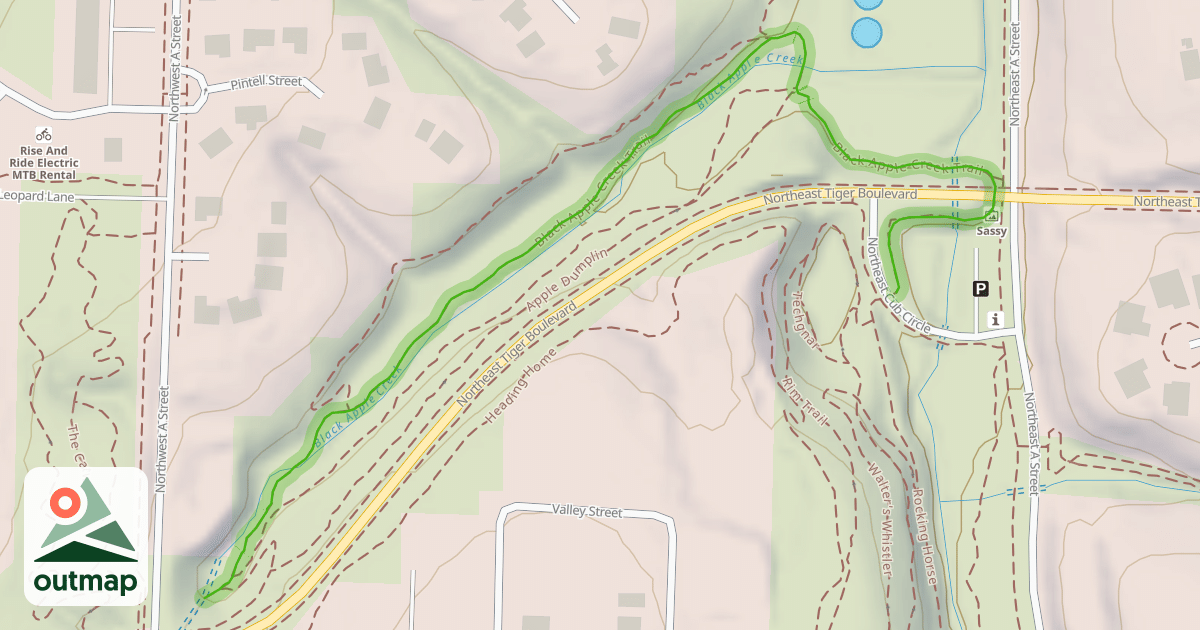 Map of Black Apple Creek Trail