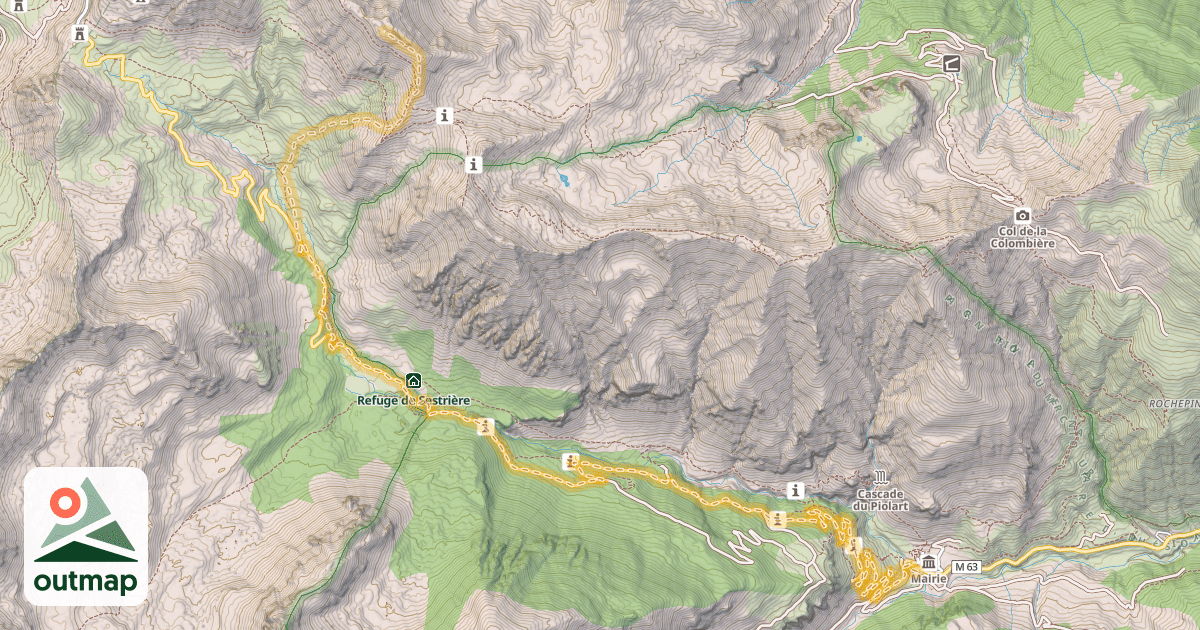 Map of Pointe de Chaufrède — Saint-Dalmas-le-Selvage