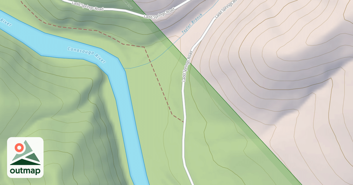 Map of CONASAUGA RIV.TRAILHEAD