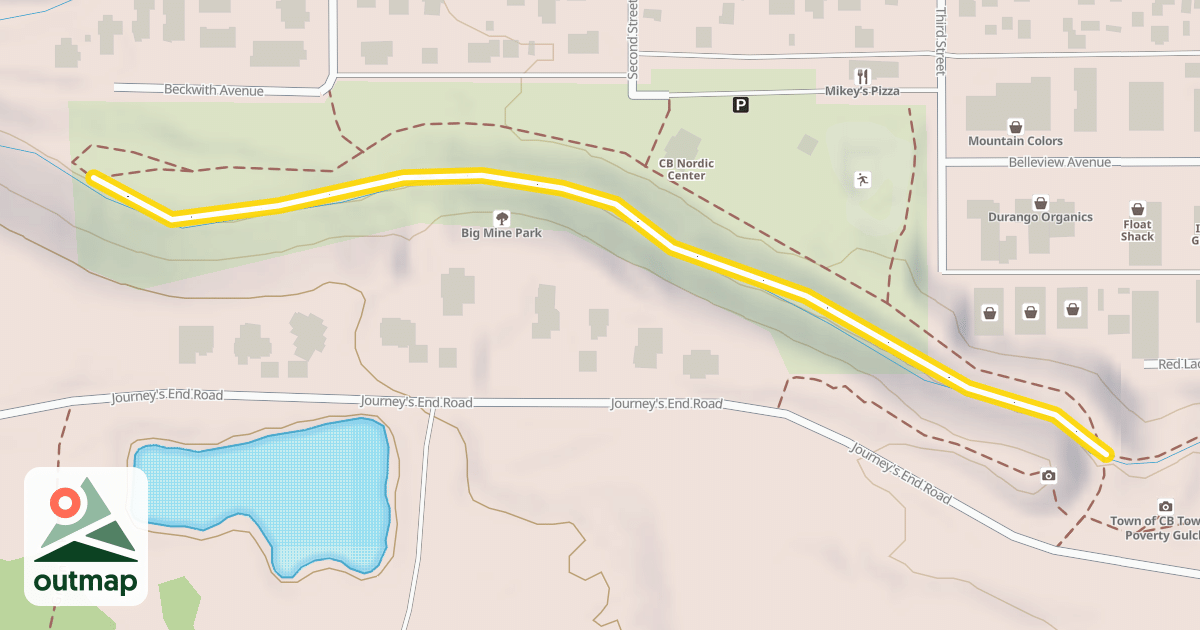 Map of Ditch Trail West