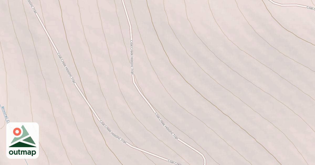 Map of Coal Creek Upper Road
