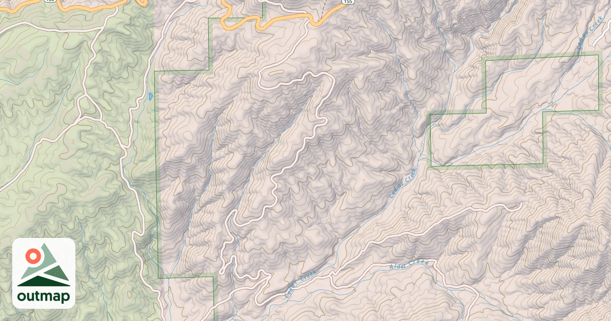 Map of ALDER CREEK