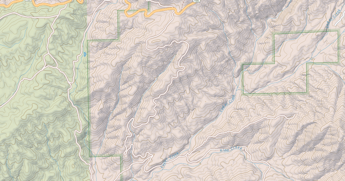 Map preview of ALDER CREEK