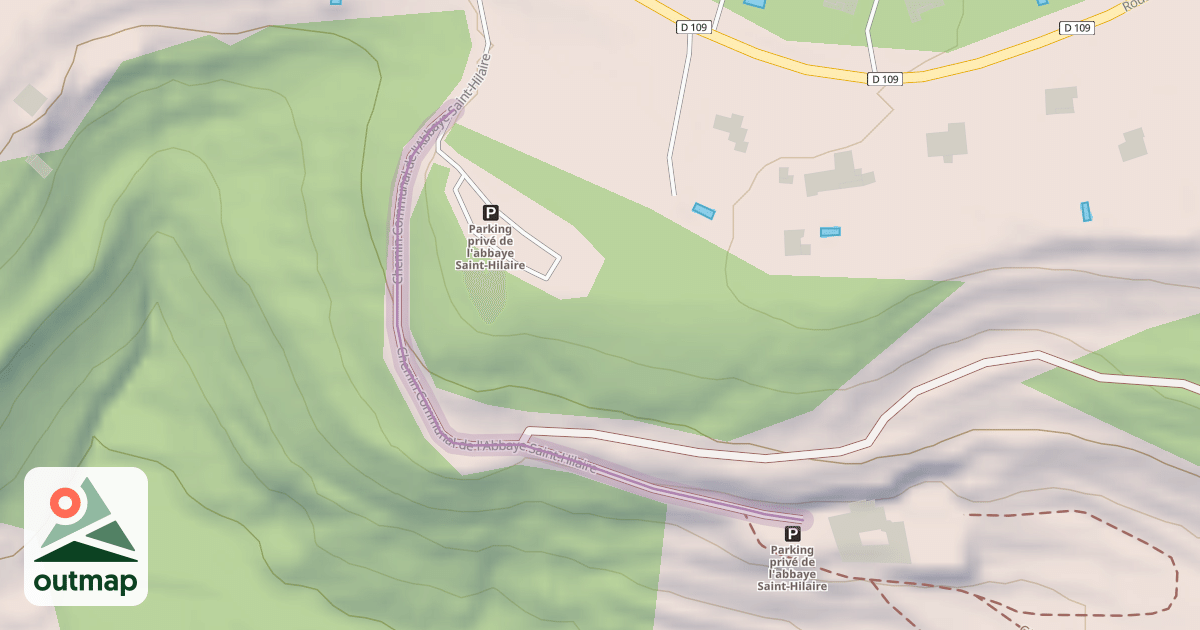 Map of Chemin Communal de l'Abbaye Saint-Hilaire