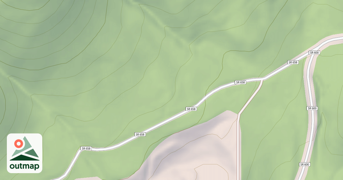 Map of PETERS MOUNTAIN - 658