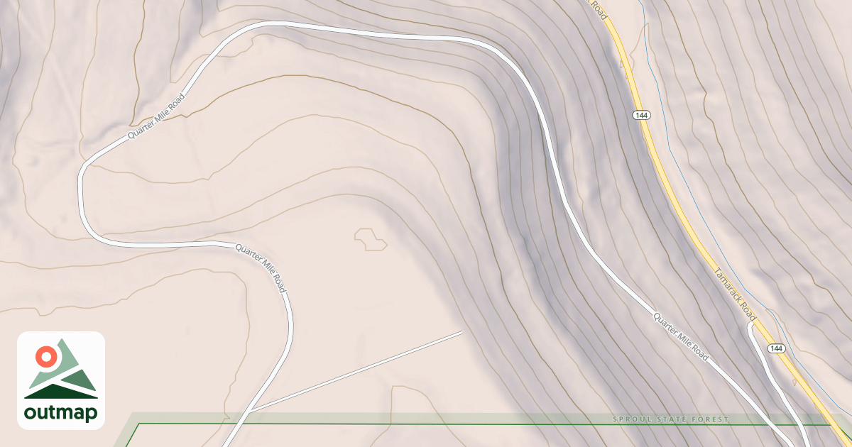 Map of Two Mile Run Snowmobile Trails