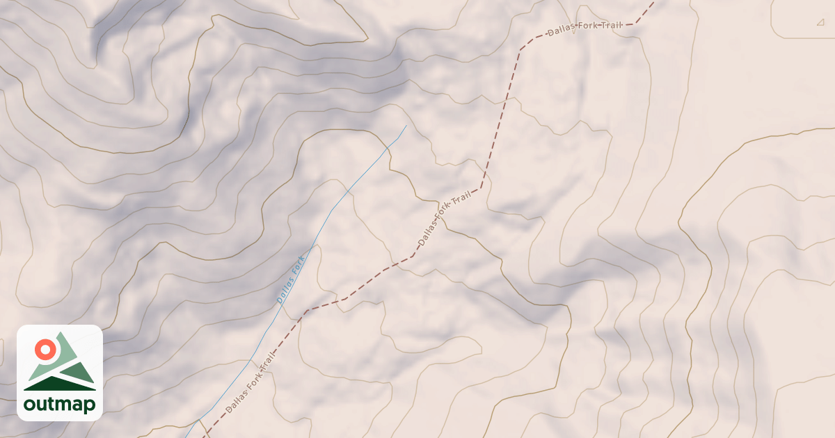 Map of Dallas Fork Snowmobile