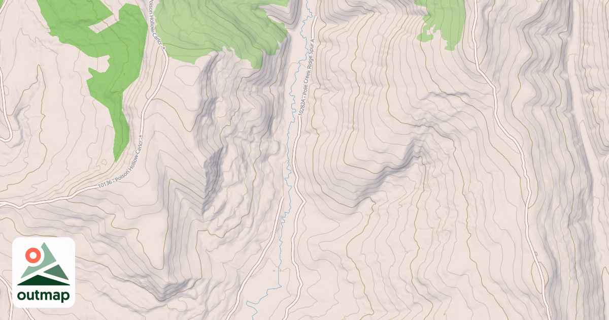 Map of POLE CREEK RIDGE SPUR A
