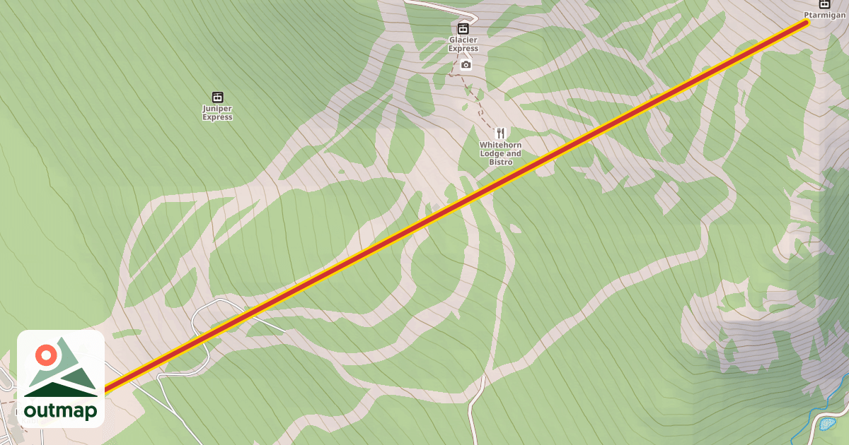 Map of Grizzly Express Gondola
