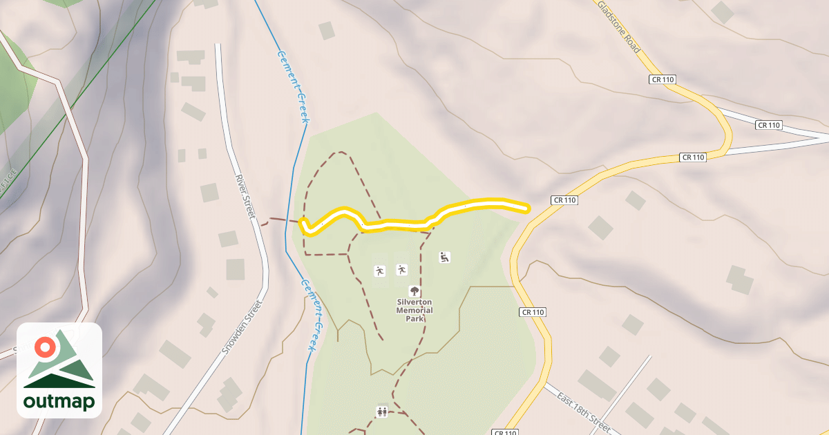 Map of Silverton Memorial Park Nordic Trail