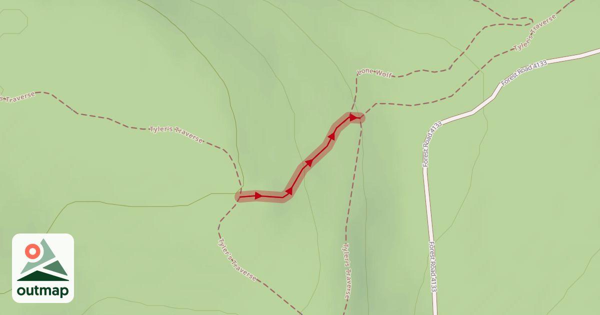 Map of Tyler's Secret Rock Drop