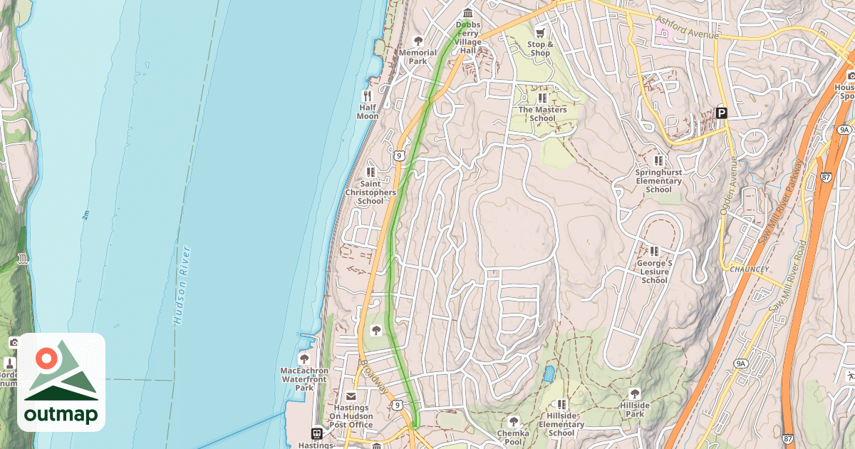 Map of Old Croton Aqueduct Trail
