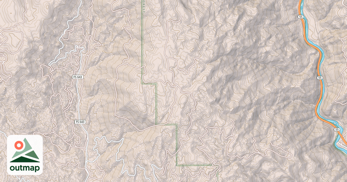 Map of DRY BUCK RIDGE