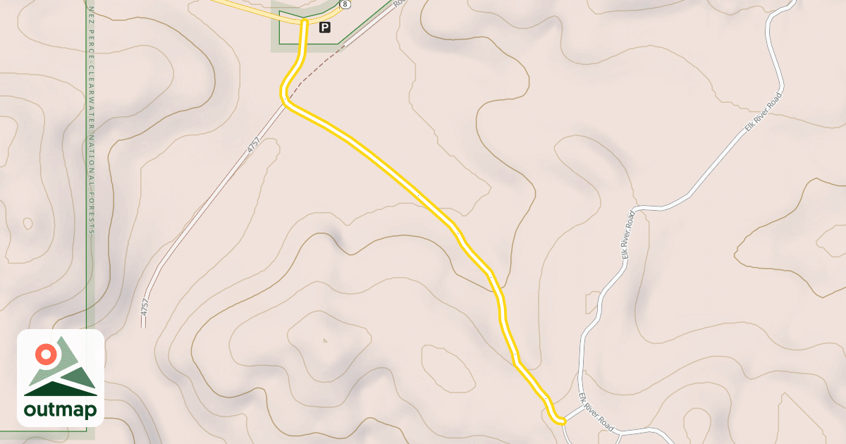 Map of Elk Creek Falls Road