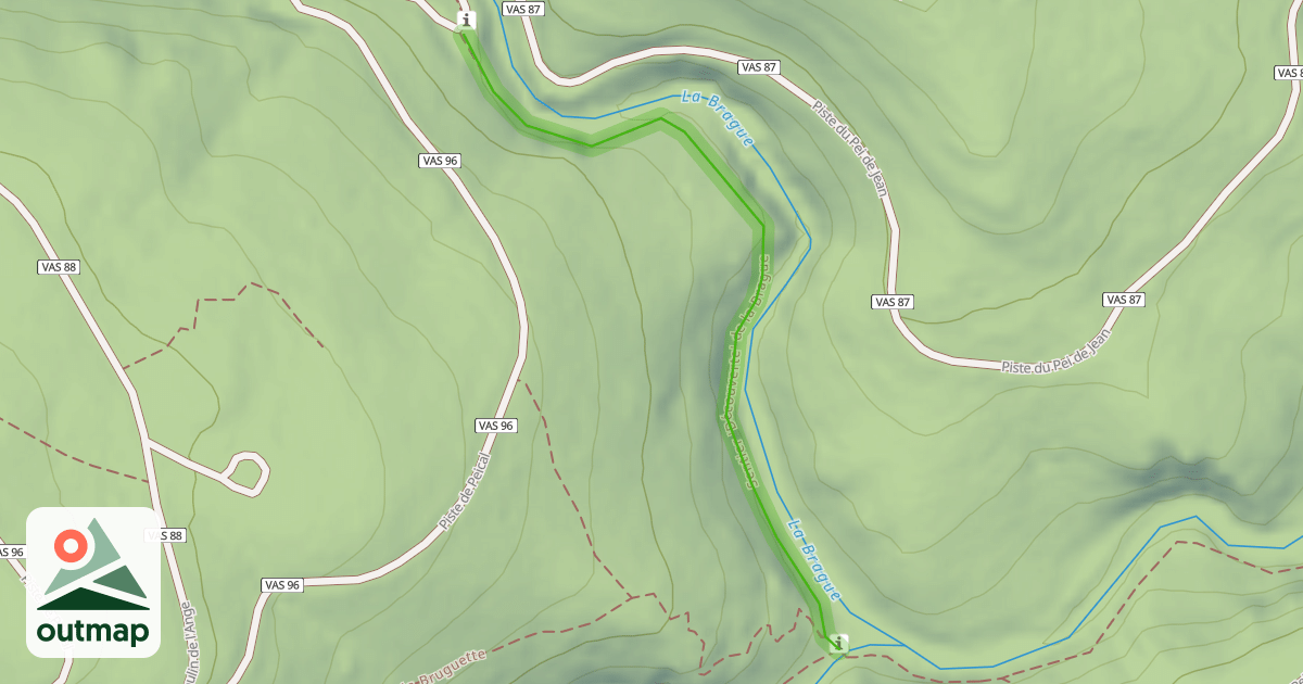 Map of Sentier 'Découverte' de la Brague