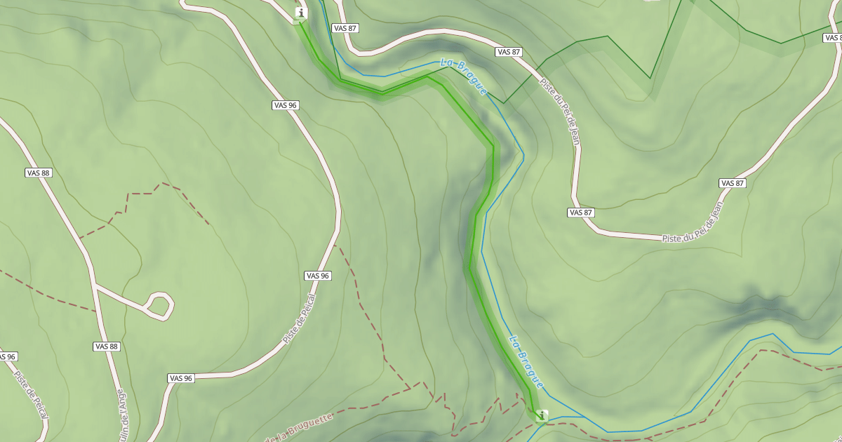 Map preview of Sentier 'Découverte' de la Brague