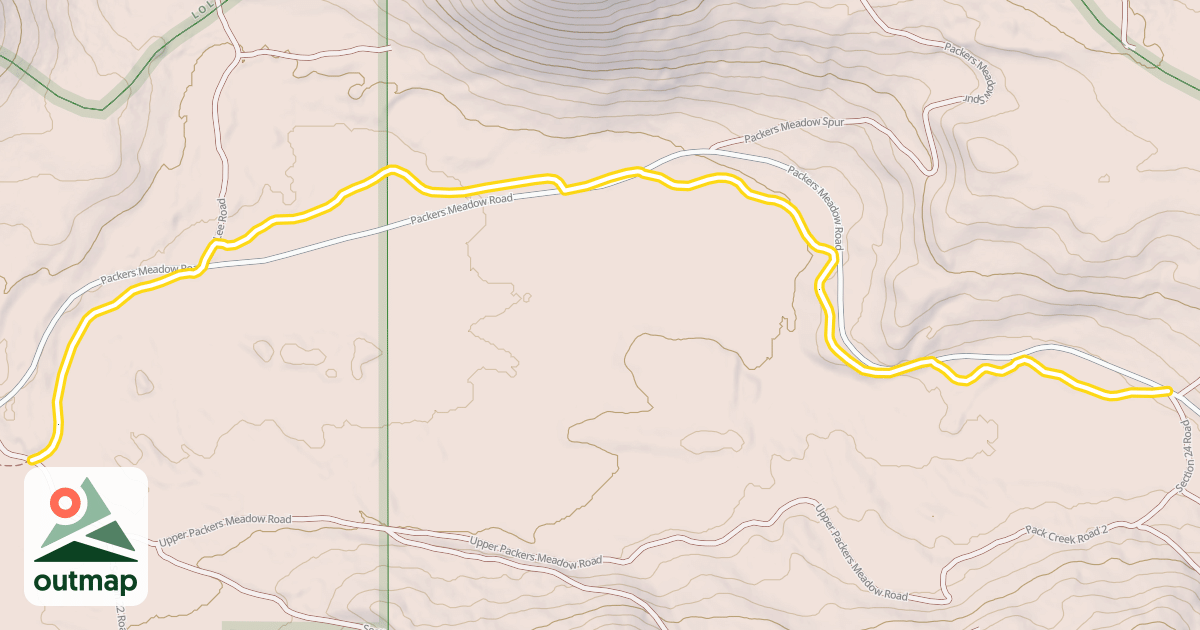 Map of Packer Meadows Loop