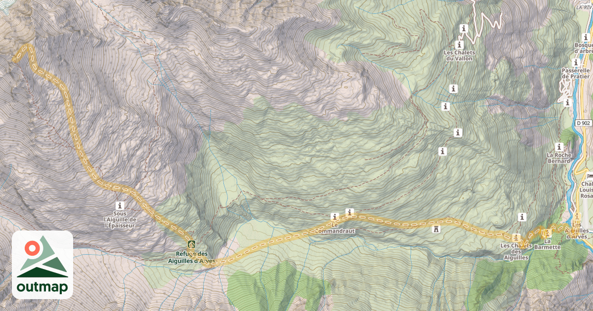 Map of Aiguille de l'Épaisseur — Bonnenuit