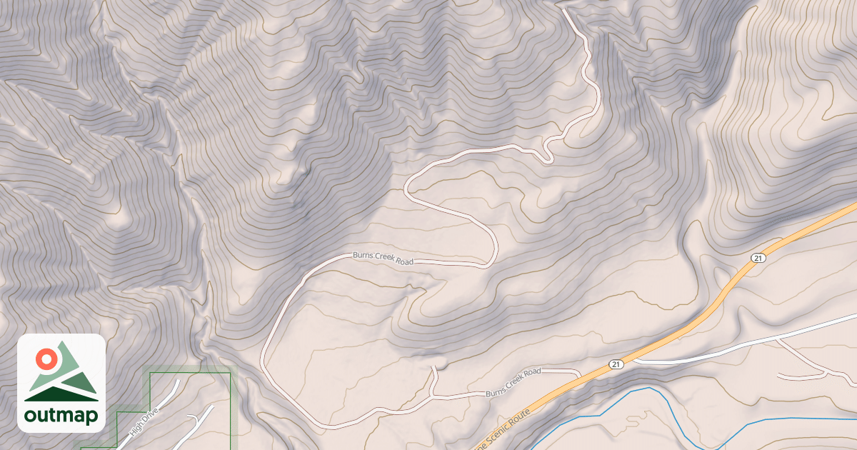 Map of BURNS CREEK