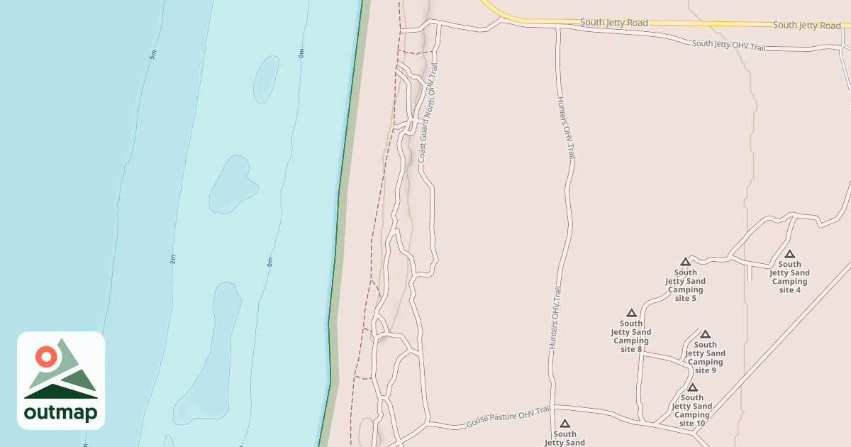 Map of Coast Guard North Ohv Trail