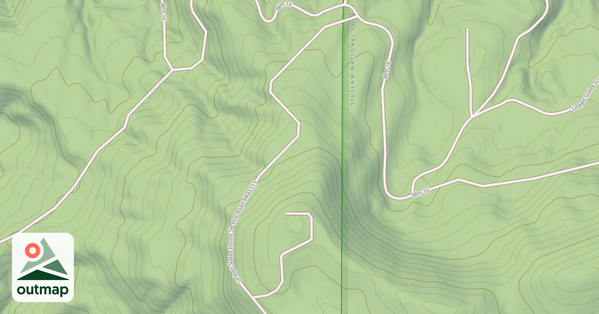 Map of SWAMP HILL SPUR