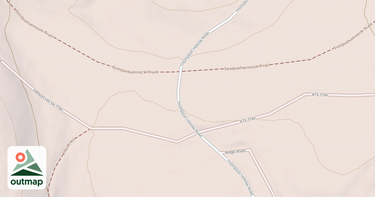 Map of Susquehannock State Forest Snowmobile Trails