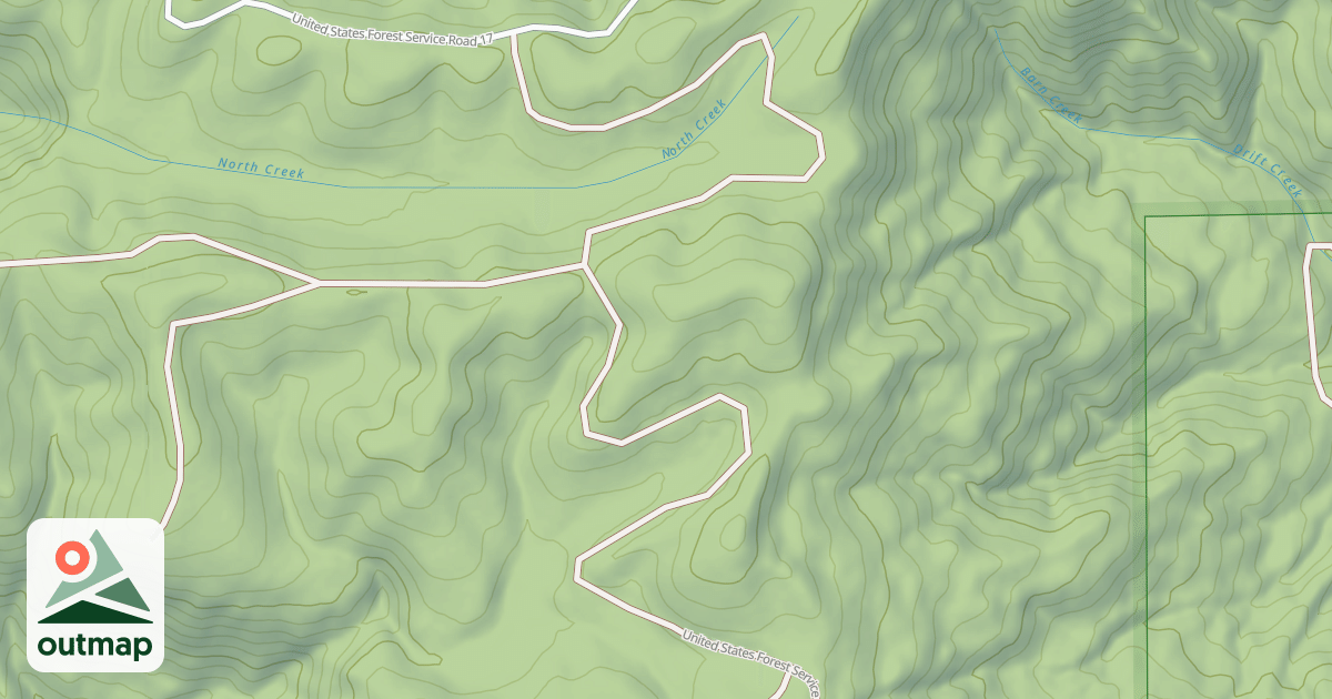 Map of DEADWOOD MOUNTAIN