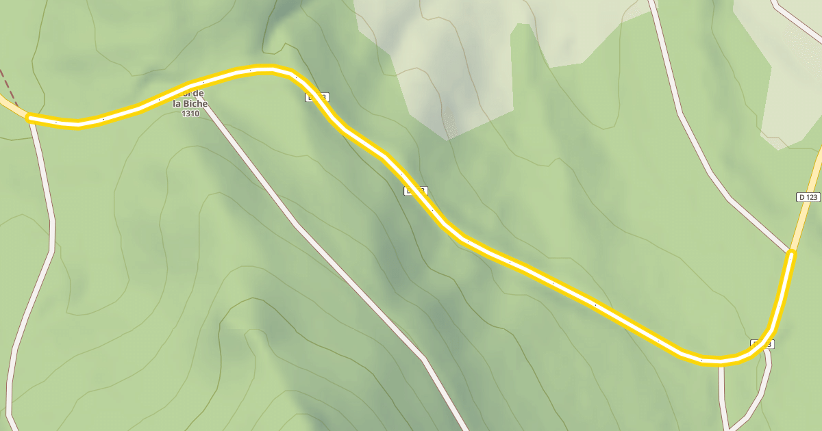 Map preview of Route du Col de la Biche