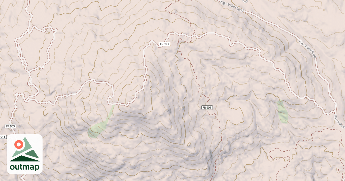 Map of BRONCO PEAK