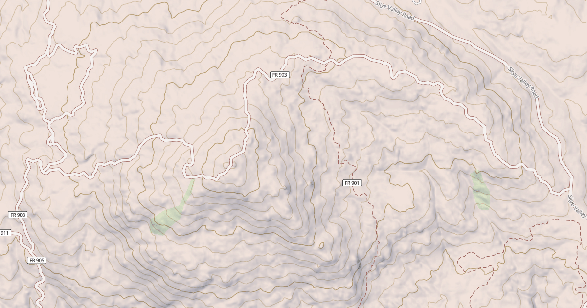Map preview of BRONCO PEAK